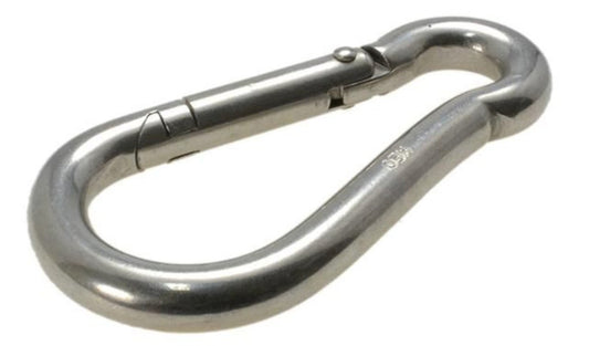 Stainless Carabiner 10cm x 10mm - Jetcast